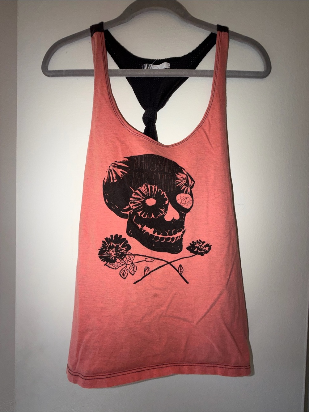 Volcom Coral Skull Graphic Racerback Tank Top Women’s - Size Small